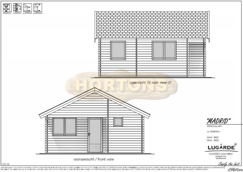 Lugarde Log Cabin Madrid 5.5m x 6.0m - Click Image to Close