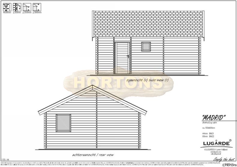 Lugarde Log Cabin Madrid 5.5m x 6.0m - Click Image to Close