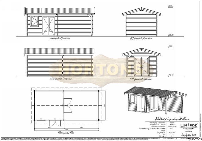 Lugarde Log Cabin Mallorca 6.5 x 3m