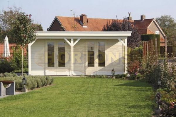 Log Cabin 5.4 X 4.2m Lugarde Prima Tom Garden Room