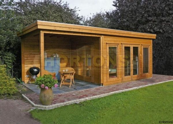 Log Cabin 6.6 X 2.4m  44mm Lugarde Prima Victoria