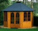 3.5 x 3m Oval Summerhouse Lugarde Prima Jasmine