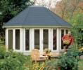 Log Cabin 4.45x3.5m Lugarde Prima Josephine Oval Summerhouse