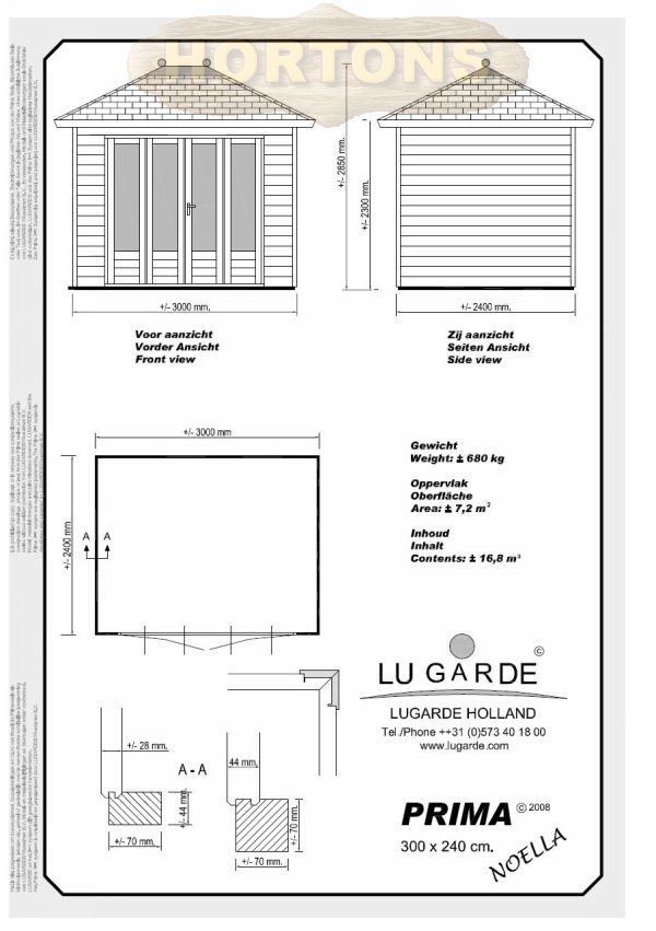 3.0 x 2.4m Lugarde Prima Noella - Click Image to Close