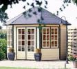 Log Cabin 3.5 X 3m Lugarde Prima Sebia Oval Summerhouse