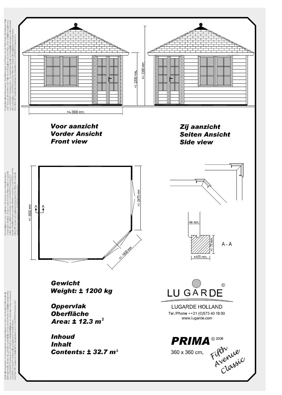 3.6 x 3.6m Lugarde Prima Fifth Avenue Modern - Click Image to Close