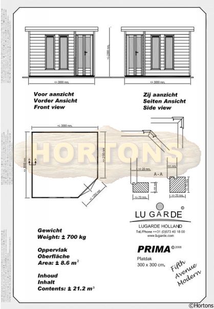 3.0 x 3.0 Lugarde Prima Fifth Avenue Modern - Click Image to Close