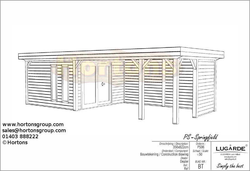8.2 x 3.5m Lugarde PS13 Pro System Summerhouse - Click Image to Close