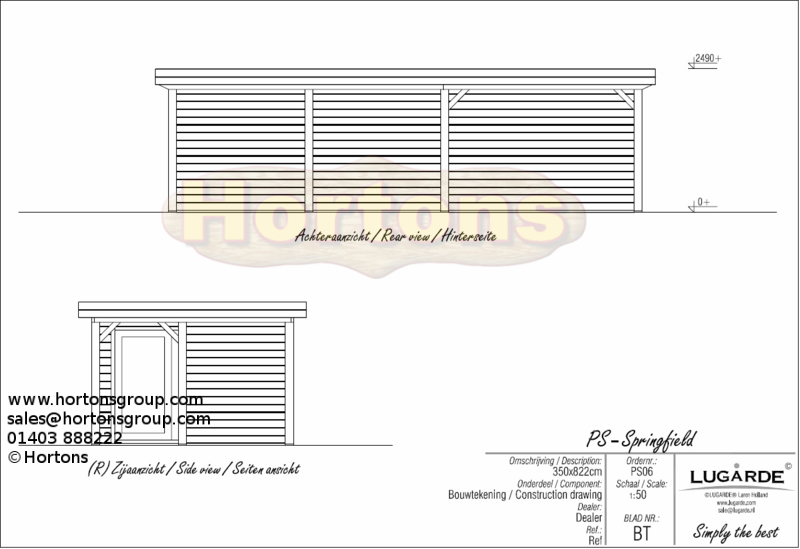 8.2 x 3.5m Lugarde PS13 Pro System Summerhouse - Click Image to Close