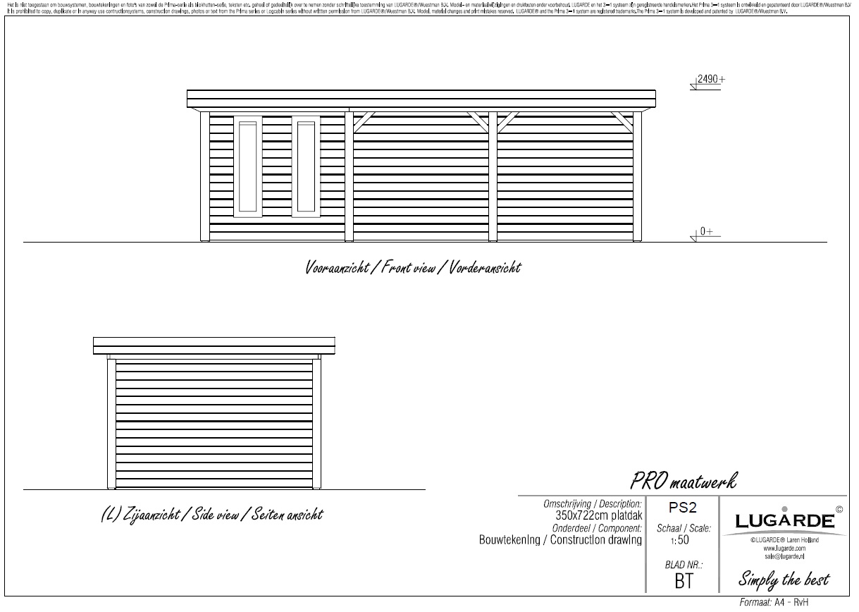 Lugarde Pro System PS2 Summerhouse - Click Image to Close