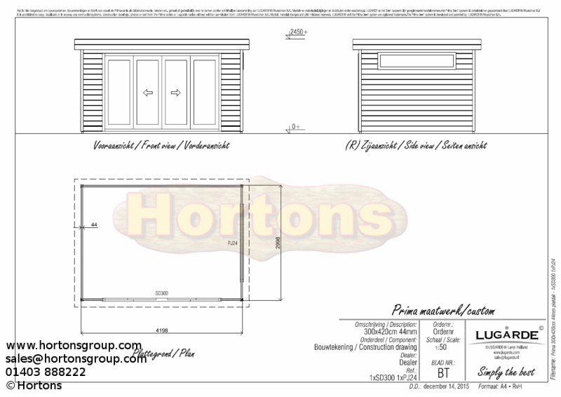 4.2 x 3m Lugarde PR15 44mm wall thickness - Click Image to Close