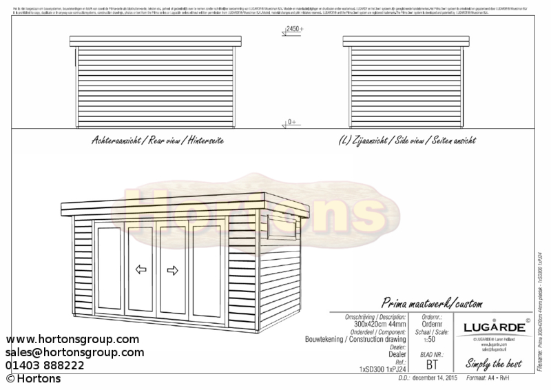 4.2 x 3m Lugarde PR15 44mm wall thickness - Click Image to Close