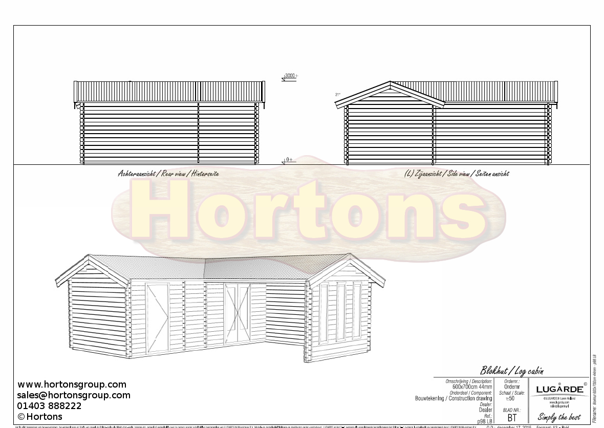 Lugarde Log Cabin VSB09 6m x 7m