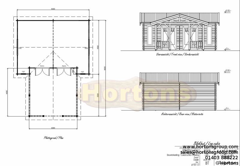 Lugarde Log Cabin VSB10 6m x 8m - Click Image to Close