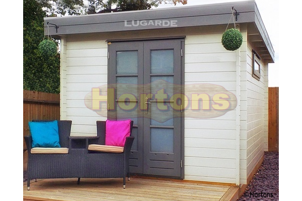 Lugarde Flat roof Log Cabin Vermont 3m x 4m - Click Image to Close