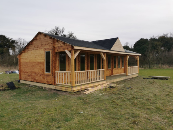 The Burwell Pavilion 10x6m, 35+35mm Twin wall log - Click Image to Close