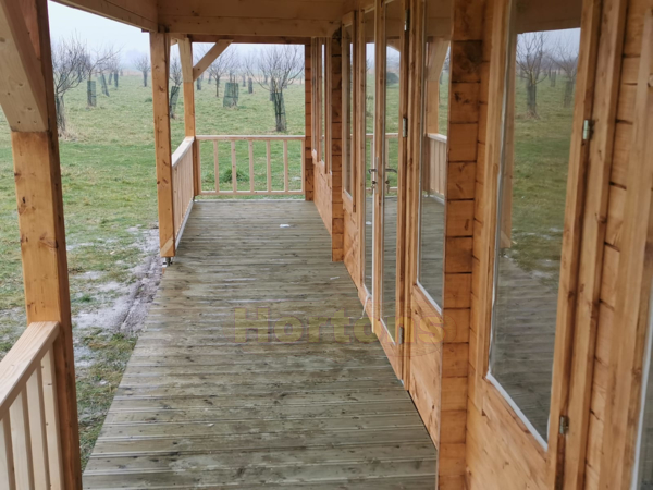 The Burwell Pavilion 10x6m, 35+35mm Twin wall log