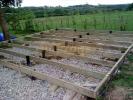 Raised timber base kit for Log Cabin
