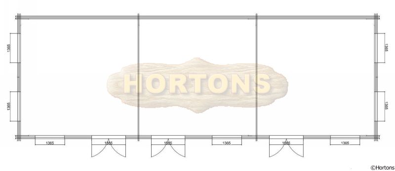 18x6m (3x30 sqm internal) Insulated 45mm Triple Block Classroom