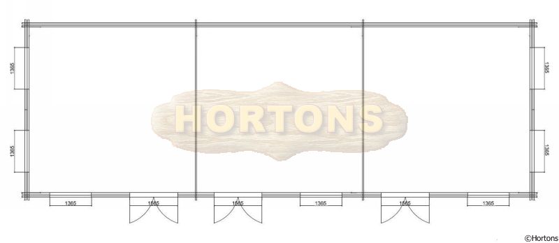 18x6m (3x30 sqm internal) Insulated 45mm Triple Block Classroom - Click Image to Close