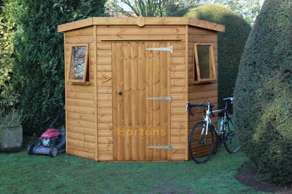 7ft x 7ft Pent Corner Shed - Click Image to Close