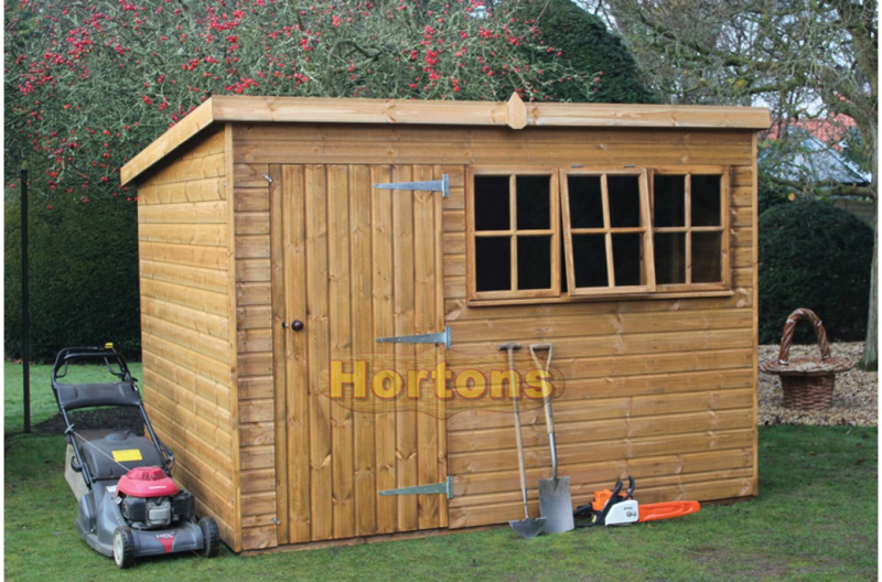 14ft x 8ft Heavy Duty Pent Shed - Click Image to Close