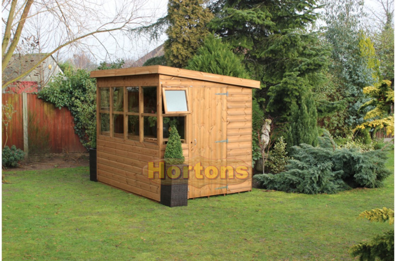 10ft x 8ft Shed - Sun Pent Potting Shed - Click Image to Close