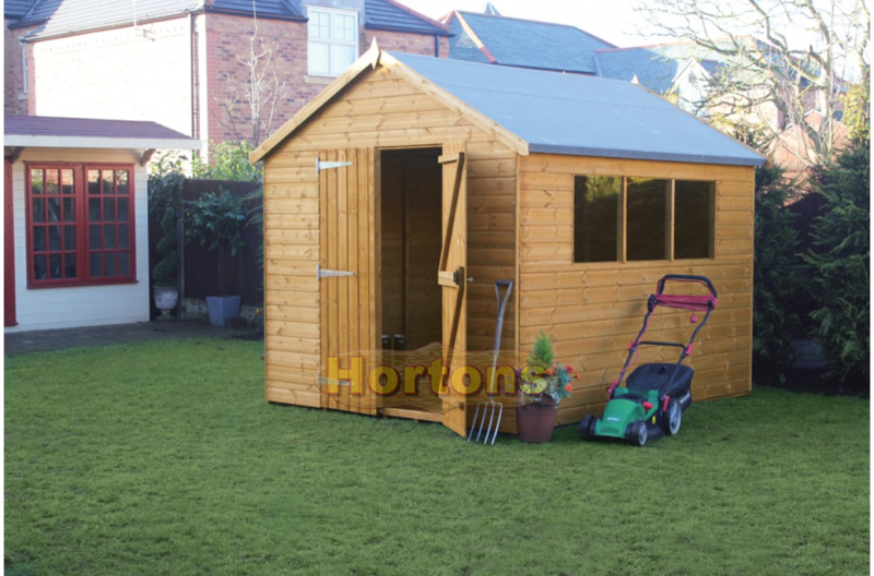 8ft x 8ft Garden Workshop Shed - Apex Supreme