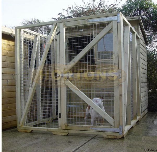 6ft x 4ft Animal Shelter With Pen - Hortons Portable Buildings Ltd