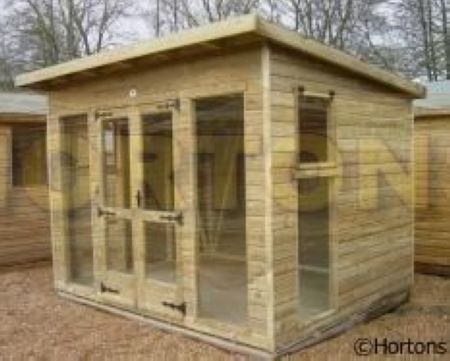 Log Cabin 8' X 8' Extra Strong Pressure Treated Studio Summerhouse