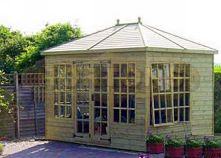 Log Cabin 8X8 Square Belvoir Summerhouse