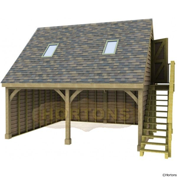 Room over Post and Beam Double Bay Garage