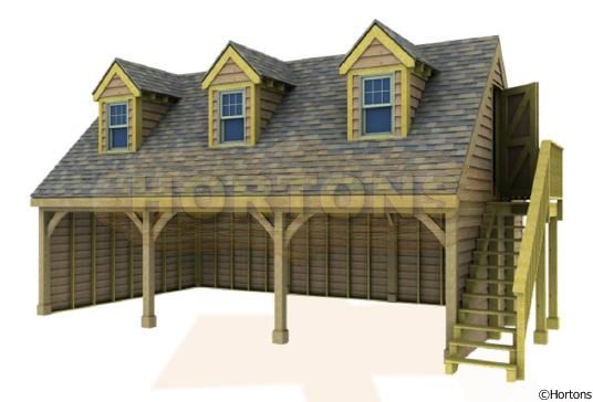 Room over Post and Beam Triple Bay Garage - Click Image to Close