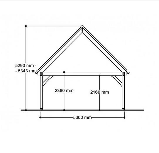 Post and Beam Double Bay Carport