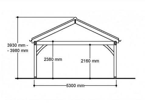 Post and Beam Double Bay Carport