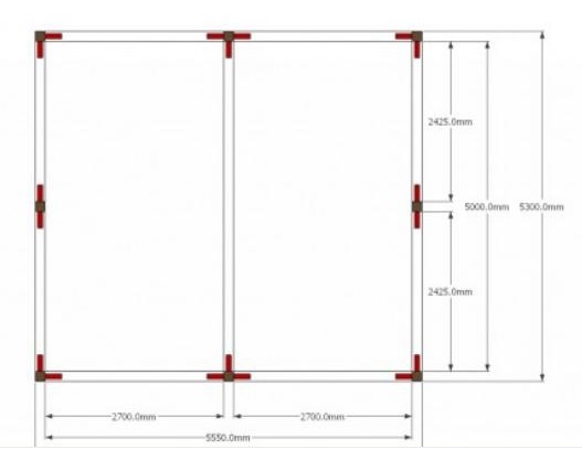 Post and Beam Double Bay Carport