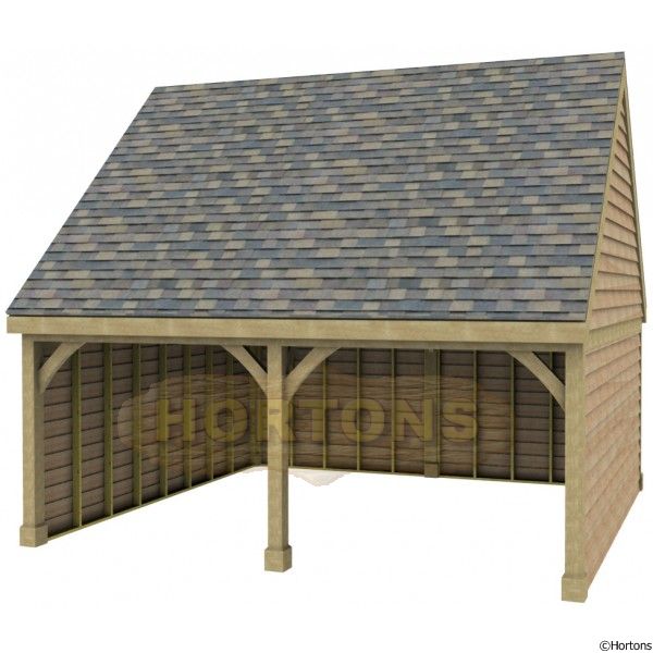 Post and Beam 5.87m x 6m Double Bay Garage
