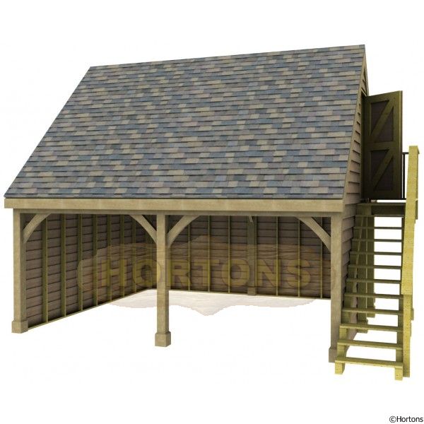 Post and Beam 5.87m x 6m Double Bay Garage