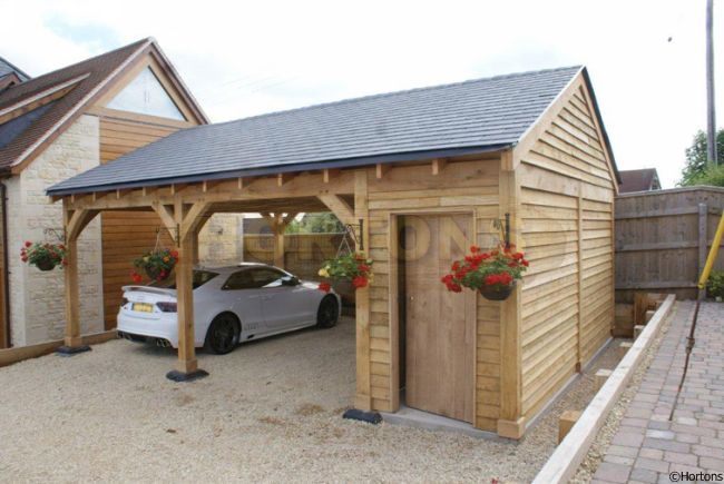 Post and Beam 5.87m x 6m Double Bay Garage - Click Image to Close