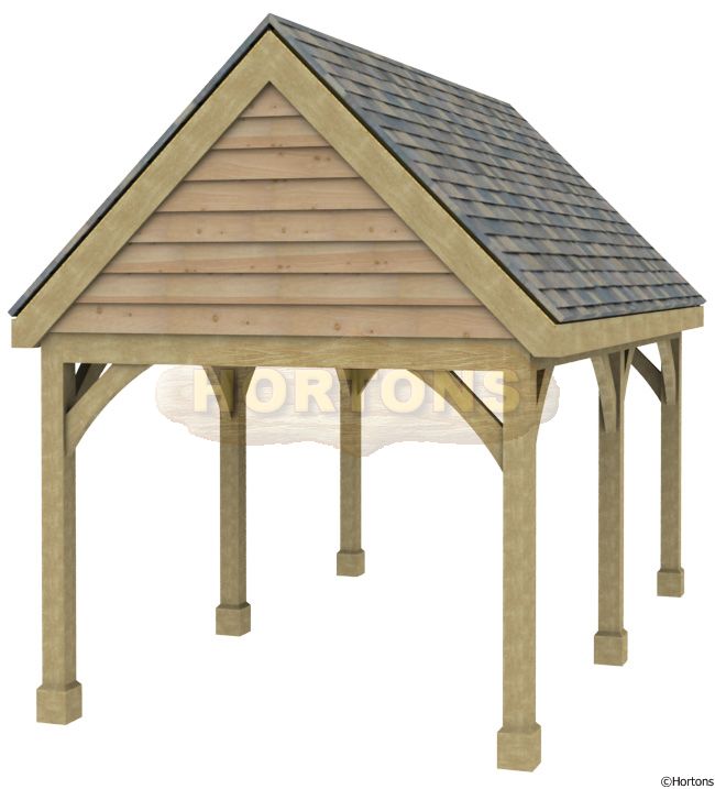 Post and Beam Single Bay Carport