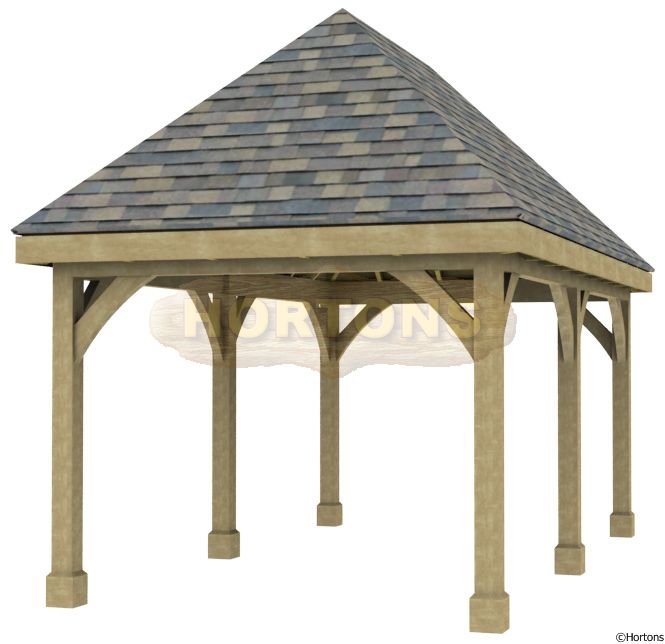 Post and Beam Single Bay Carport