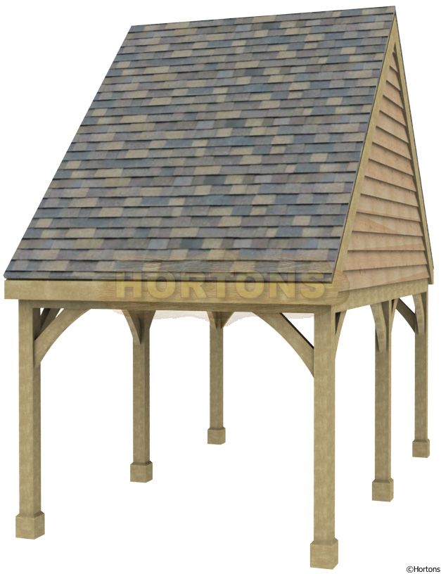 Post and Beam Single Bay Carport