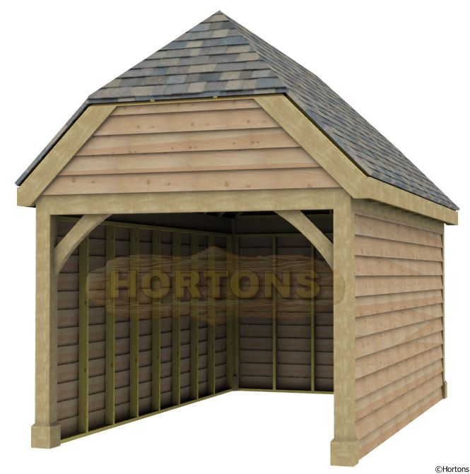 Post and Beam 3x6m Single Bay Timber Garage - Click Image to Close