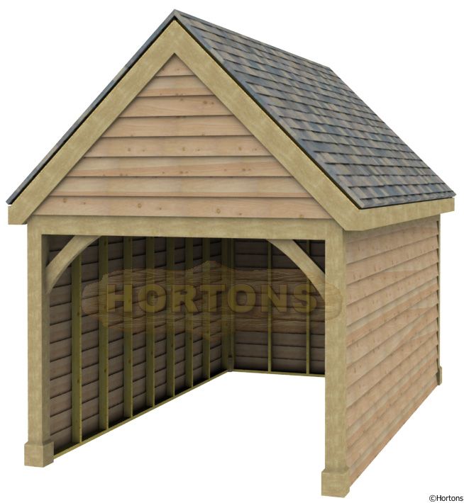 Post and Beam 3x6m Single Bay Timber Garage - Click Image to Close