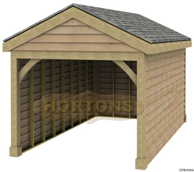 Post and Beam 3x6m Single Bay Timber Garage