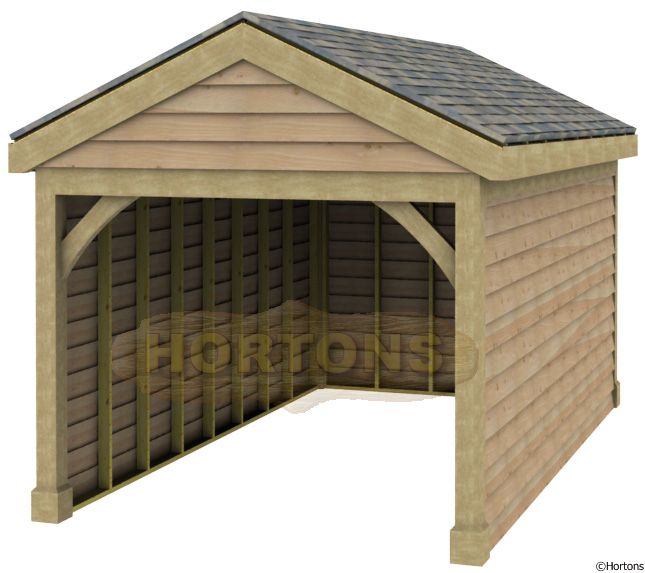 Post and Beam 3x6m Single Bay Timber Garage - Click Image to Close