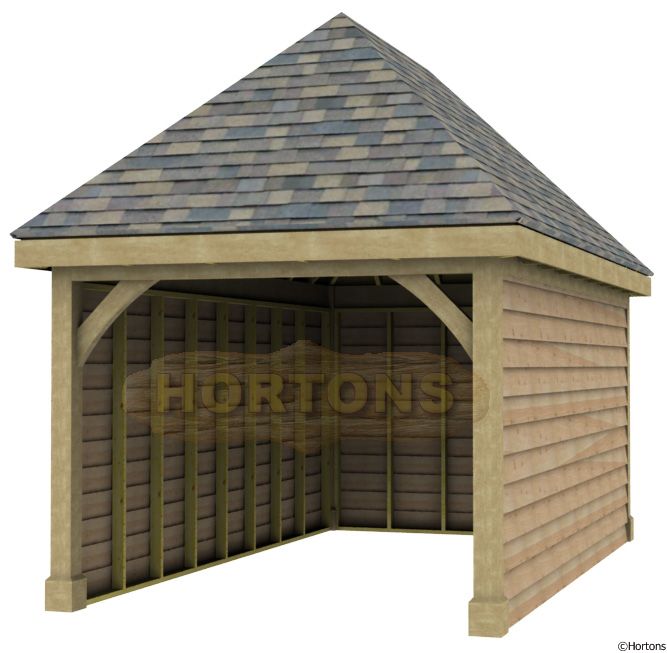 Post and Beam 3x6m Single Bay Timber Garage - Click Image to Close