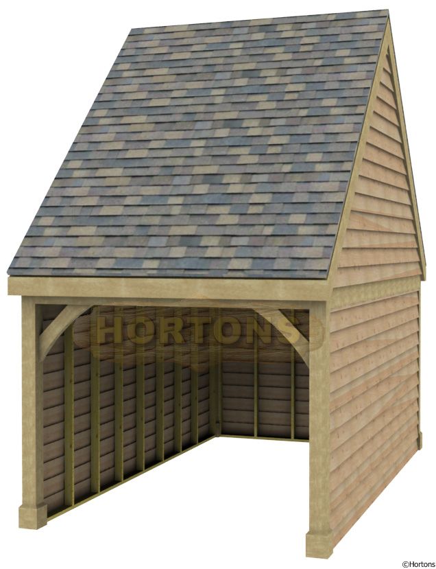 Post and Beam 3x6m Single Bay Timber Garage - Click Image to Close