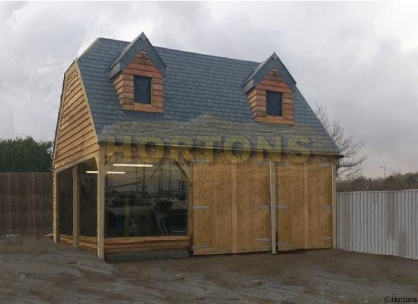 Post and Beam 8.74m x 6m Triple Bay Garage