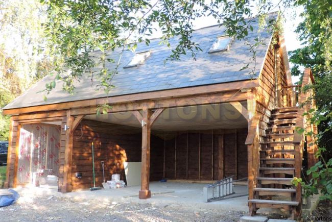 Post and Beam 8.74m x 6m Triple Bay Garage
